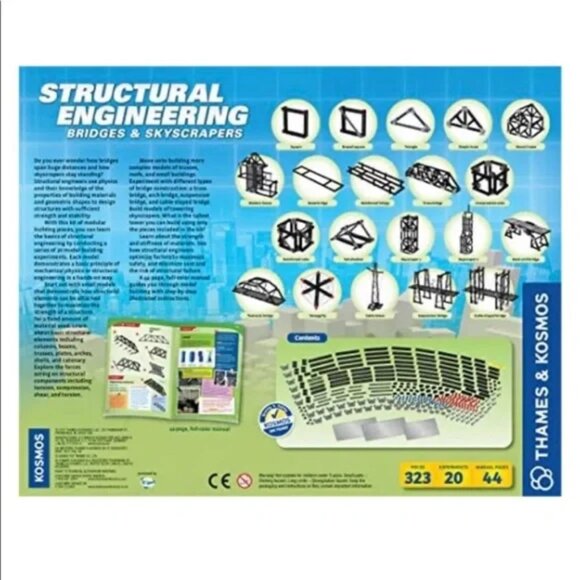 NEW! Thames & Kosmos Structural Engineering Bridges & Skyscrapers Experiment Kit - Picture 2 of 8